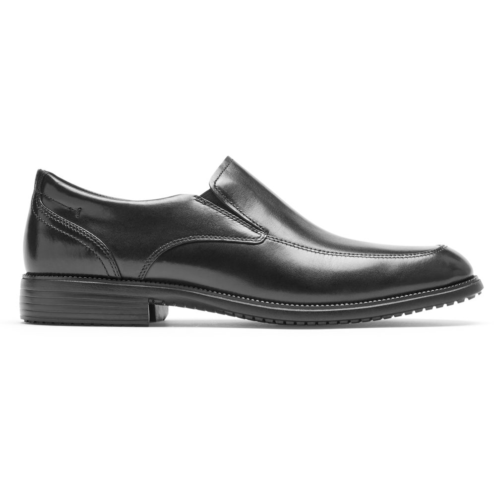 Rockport Men's Total Motion Dressport Slip-On Oxfords - Black - USA (2796BVCOF)